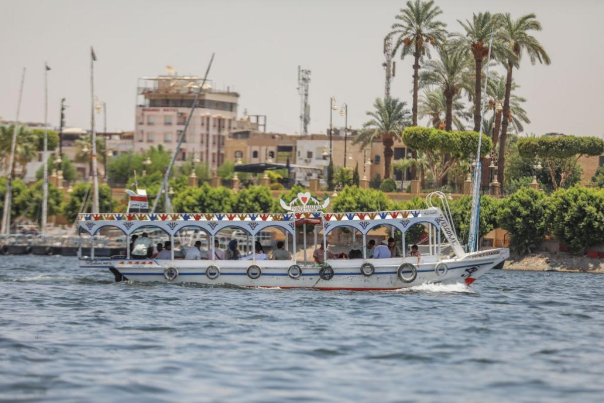 Tourist boat along the Nile River